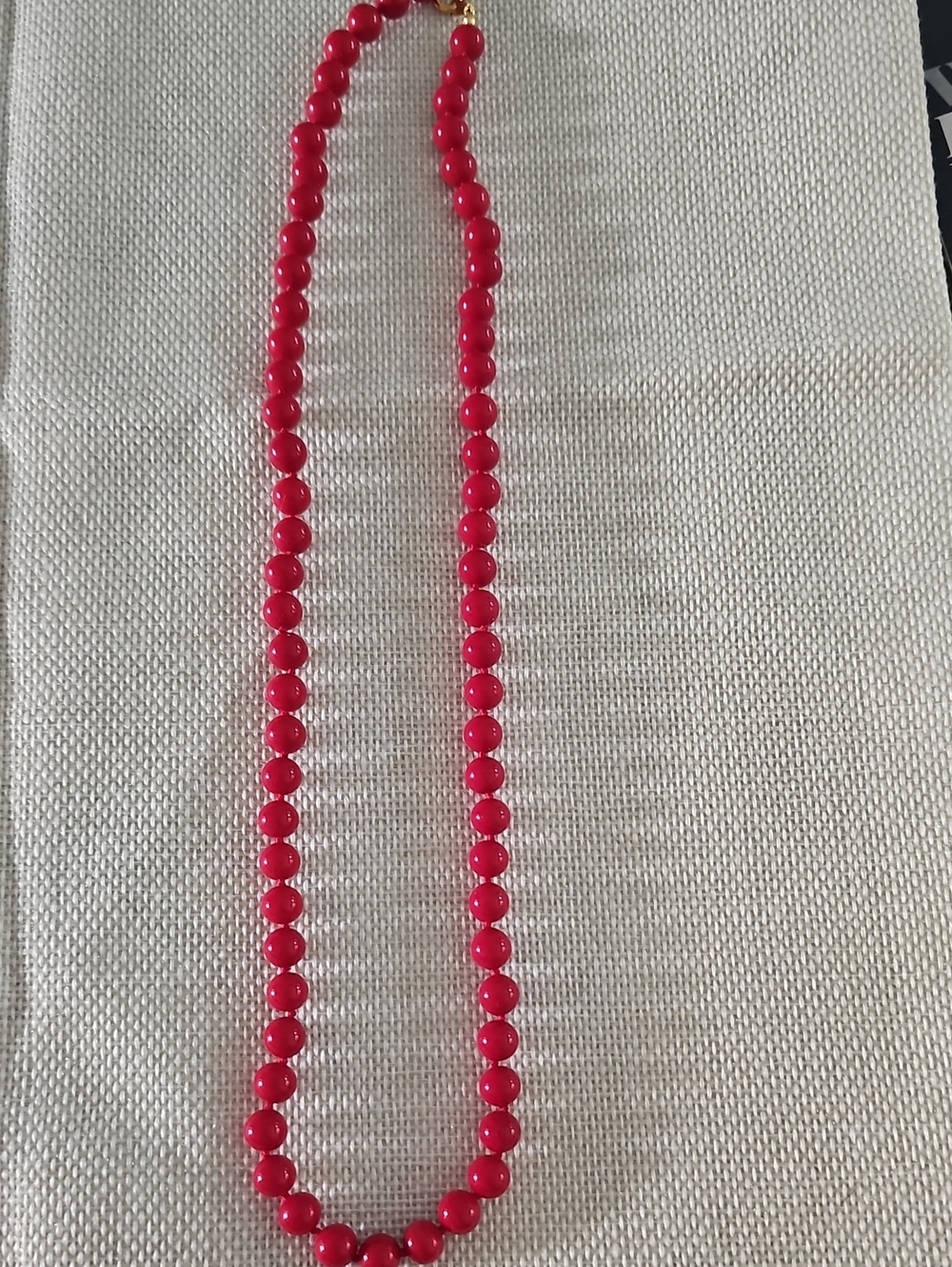 Red Bead Necklace - Women Jewelry